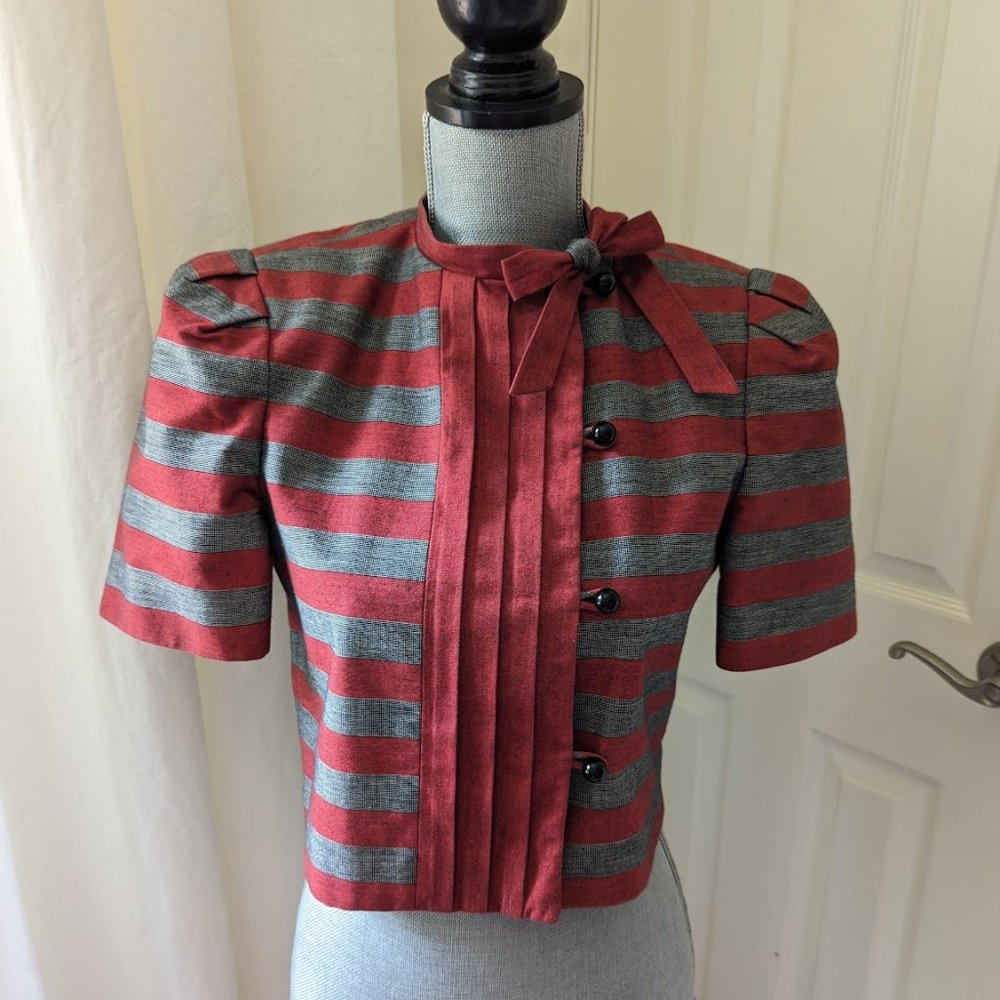 [Nipon Coature] Vintage Albert Nipon Cropped Blaz… - image 1